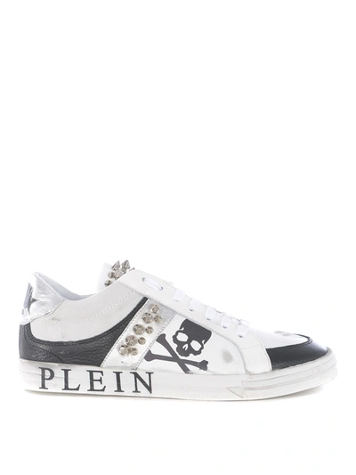 Philipp Plein Men's Shoes Leather Trainers Trainers Star In White