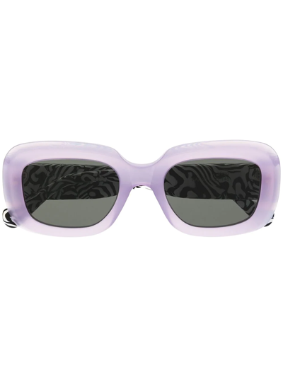 Retrosuperfuture Zebra Print Virgo Sunglasses In Purple