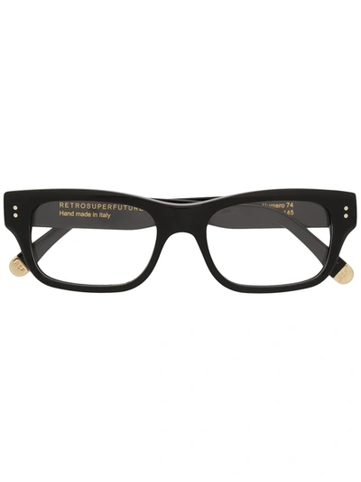 Retrosuperfuture Numero 75 Rectangle Frame Glasses In Black