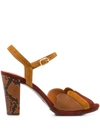 Chie Mihara Adita 100mm Colour-block Sandals In Brown