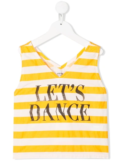 Bobo Choses Kids' Let's Dance Striped Tank Top In Yellow