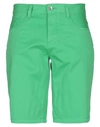 Armani Exchange Man Shorts & Bermuda Shorts Green Size 33 Cotton, Elastane