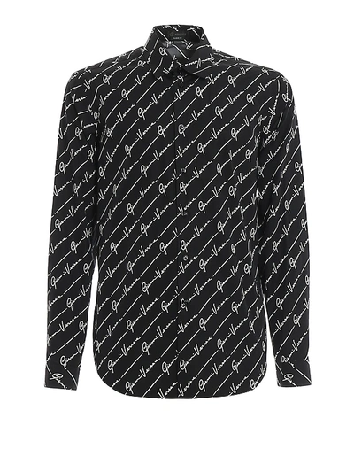 Versace Signature Shirt In Black
