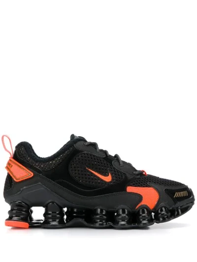 Nike Shox Tl Nova Sp Suede, Leather And Mesh Trainers In Black