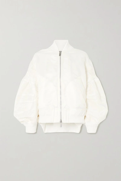 Sacai Oversized Paneled Shell Bomber Jacket In White