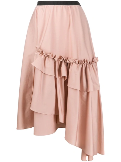 Antonio Marras Asymmetric Ruffled Skirt In Pink