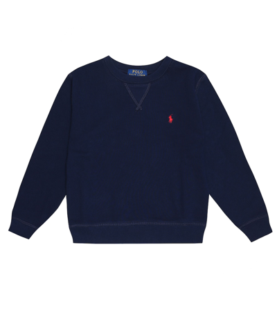 Polo Ralph Lauren Kids' Cotton Sweatshirt In Navy