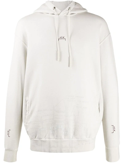 A-cold-wall* * Logo Graphic Print Pullover Hoodie In Grey