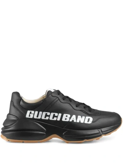 Gucci Rhyton Logo-print Sneakers In Nero