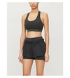 Adidas By Stella Mccartney Performance Essentials Stretch-recycled Polyester Sports Bra In Black Explo