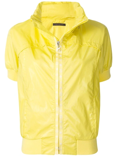 Pre-owned Louis Vuitton  Stand-up Collar Short-sleeved Jacket In Yellow