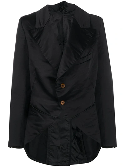 Comme Des Garçons Single-breasted Fitted Blazer In Black