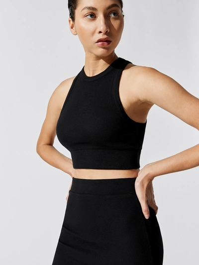 Nsf Alicia Sleeveless Crop Top In Black