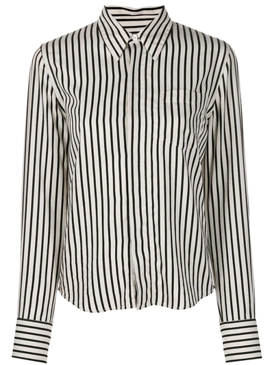 Ami Alexandre Mattiussi Striped Button-front Shirt In White