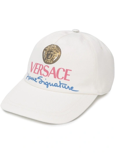 Versace Medusa Logo Baseball Cap In White