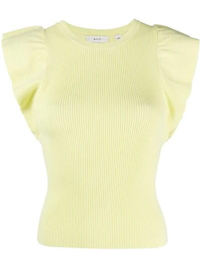 A.l.c Fine Knit Top In Yellow