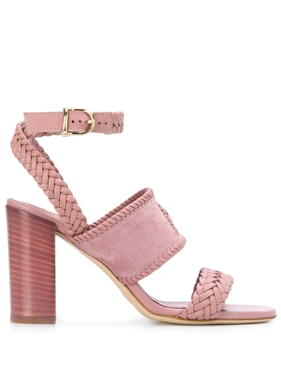 Tod's Leather Sandals In Pink