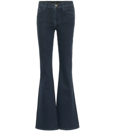 J Brand Valentina High-waisted Flared Jeans In Blue