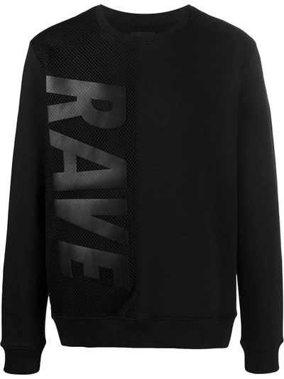 Les Hommes Rave Mesh Sweatshirt In Black