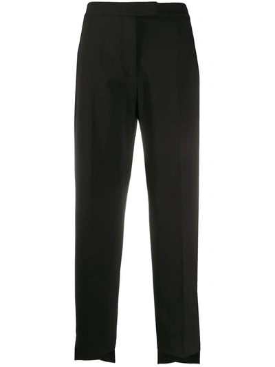 Stella Mccartney Step-hem Straight-leg Trousers In Black