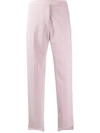 Stella Mccartney Step-hem Straight-leg Trousers In Pink