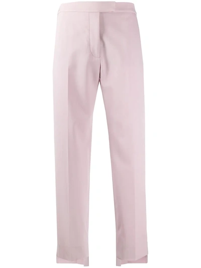 Stella Mccartney Step-hem Straight-leg Trousers In Pink