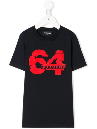 Dsquared2 Kids' 64 T-shirt In Blue