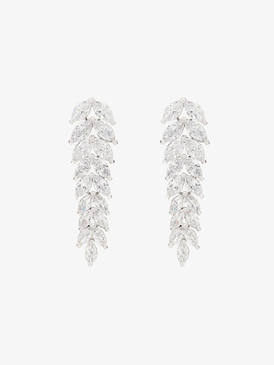 Apples & Figs Silver-plated Crystal Drop Earrings
