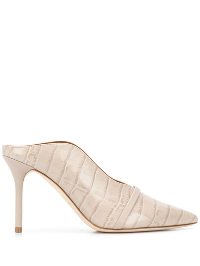 Malone Souliers Constance Croc-effect Mules In Neutrals