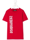 Dsquared2 Teen Logo-printed T-shirt In Red
