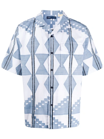Levi's Short Sleeve Geometric Print Shirt In Blue