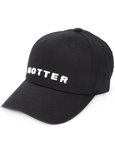 Botter Logo Embroidered Canvas Baseball Hat In Black