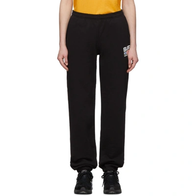 Sporty And Rich Black Flag Logo Lounge Pants In Black/multi