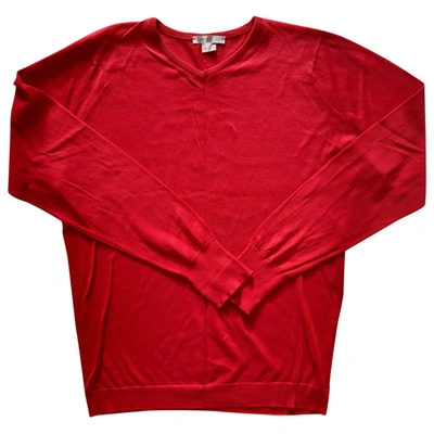 Pre-owned John Smedley Wool Pull In Red
