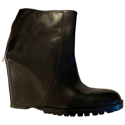 Pre-owned Minimarket Black Leather Boots