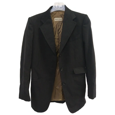 Pre-owned Alberto Biani Wool Suit Jacket In Anthracite