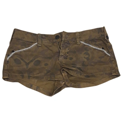 Pre-owned Pinko Brown Cotton Shorts
