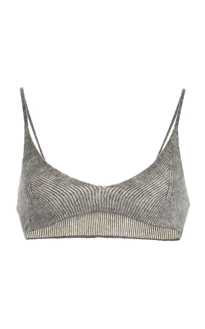 Jacquemus Women's Valensole Mohair-blend Bralette In Charcoal