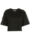 3.1 Phillip Lim / フィリップ リム Stud-embellished Cropped T-shirt In Black