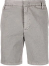 Dondup Fitted Chino Shorts In Grey