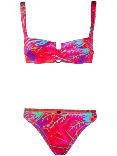 Reina Olga Brigitte Reversible Bikini Set In Pink