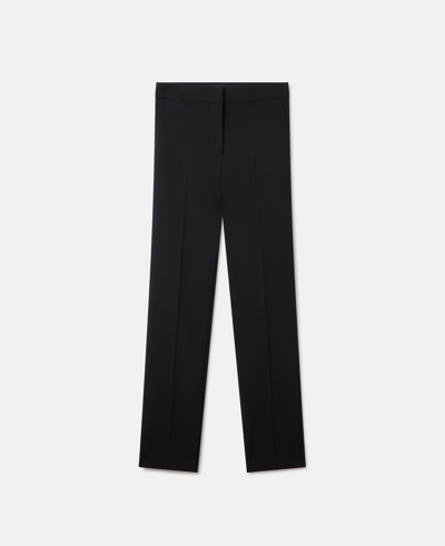 Stella Mccartney Tape Detail Straight Trousers In Black