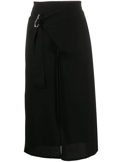 Alyx Wrap Around Pencil Skirt In Black