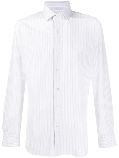 Barba Striped Regular-fit Shirt In White