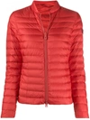 Peuterey Feather Down Bomber Jacket In Red