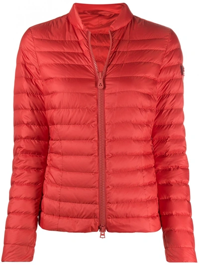 Peuterey Feather Down Bomber Jacket In Red