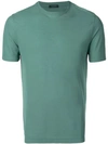 Zanone Classic Plain T-shirt In Verde