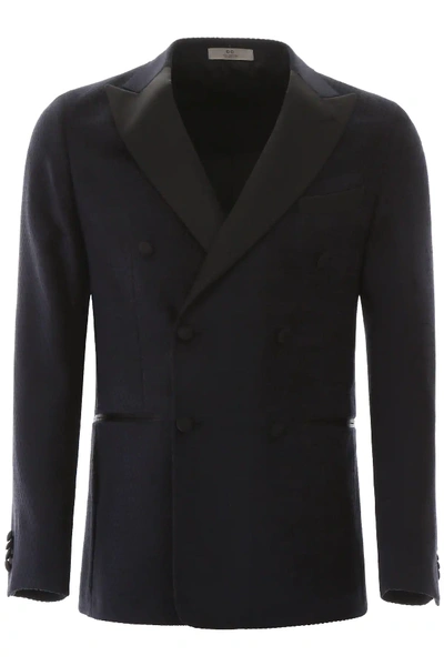 Cc Collection Corneliani Double-breasted Jacket In Blue