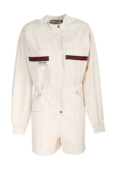 Gucci Ivory Cotton Suit In Beige