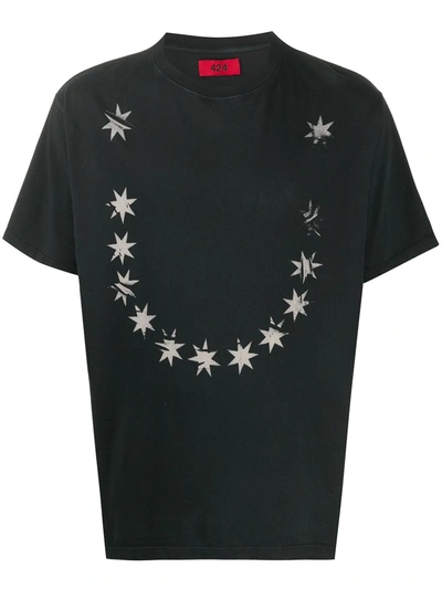 424 Star-print T-shirt In Black